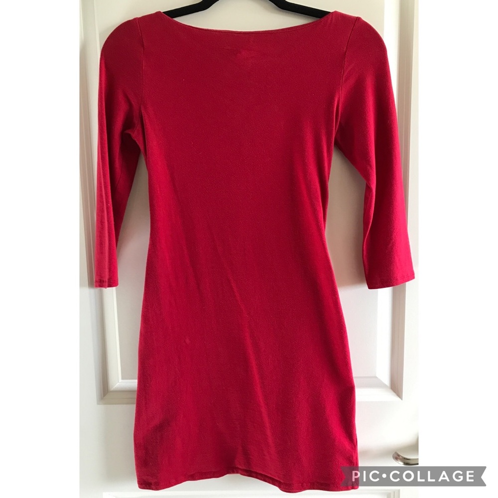 Cranberry fitted quarter sleeve dress